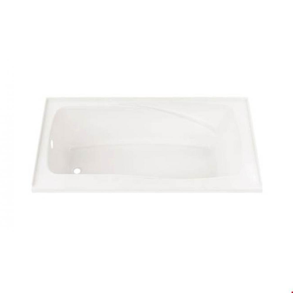 JUNA bathtub 30x60 with Tiling Flange, Left drain, Whirlpool, White