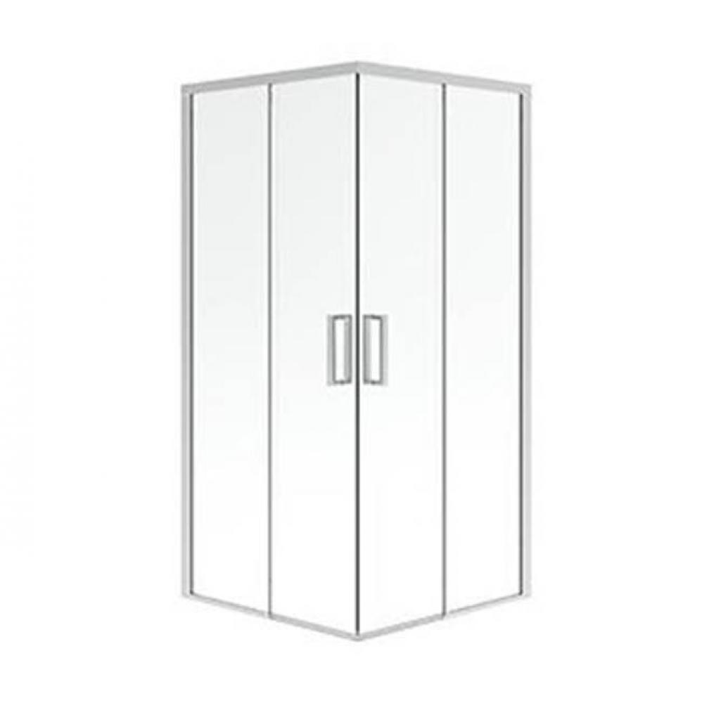 SELLA 3636 6mm sliding shower door, Chrome/Clear