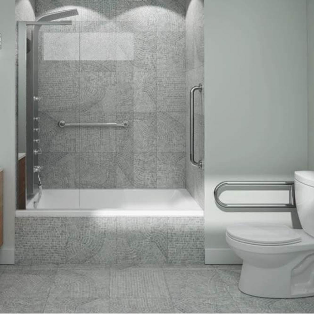 ASTICA bathtub 30x60 AFR with Tiling Flange, Left drain, White