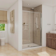 Neptune Entrepreneur 220335-900-084-000 - Belaya 44-48 x 72 in. 6mm Pivot Shower Door for Alcove Installation with Clear Glass in Chrome