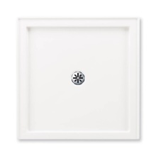 Neptune Entrepreneur 220098-500-001-000 - Zen 3636 Acrylic Corner Shower Base in White with Center Drain