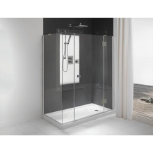 Neptune Entrepreneur 220100-502-001-000 - Zen 4836 Acrylic Corner Shower Base in White with Center Drain